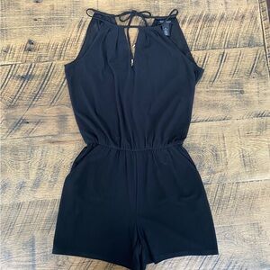 WHBM Black Romper With Pockets, Size 00